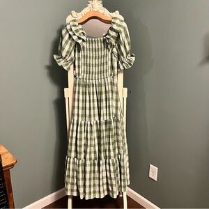 JessaKae Orchard Dress - Green and White Gingham